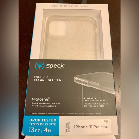 Speck Presidio clear & glitter for iPhone 11 Pro Max, NIB - Picture 1 of 3